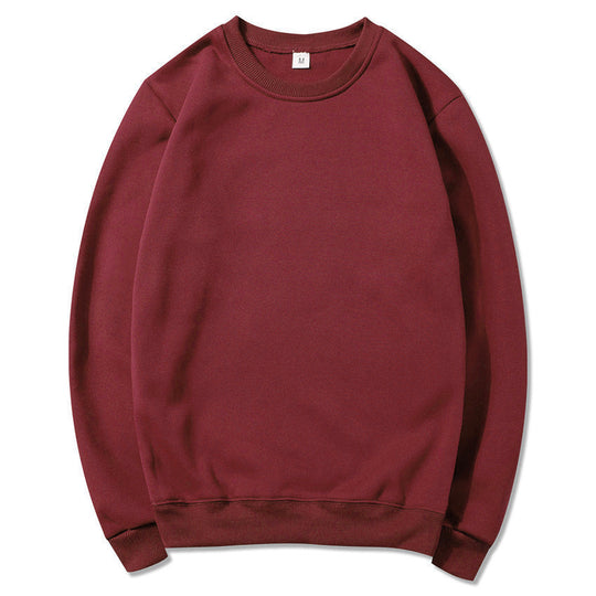 Unisex zeitloser Rundhals-Sweater ohne Kapuze mit angerauter Innenseite und verstärktem Nacken EB