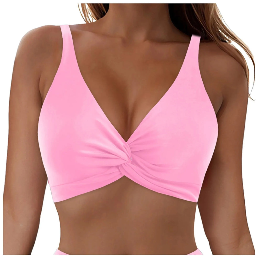 Damen Sportliches Bikinioberteil mit Twist-Design EB