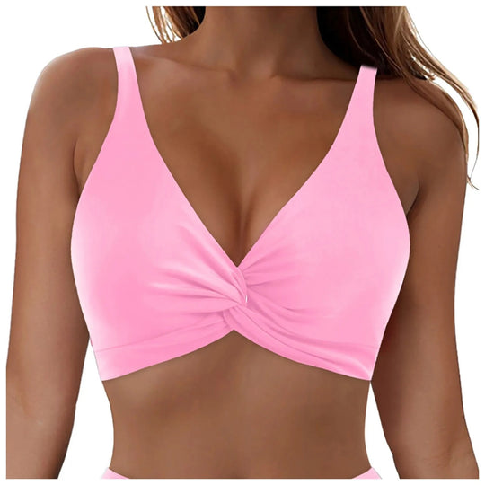 Damen Sportliches Bikinioberteil mit Twist-Design EB