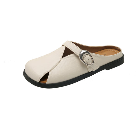 Damen Modische Mules mit verstellbarem Riemen und elastischer Sohle EB