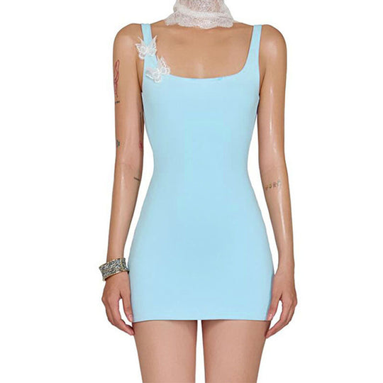 Damen Elegantes figurbetontes Minikleid mit floralem Akzent EB