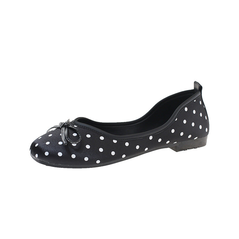 Damen Elegante Ballerinas mit verspieltem Punktedesign und komfortablem Innenfutter EB