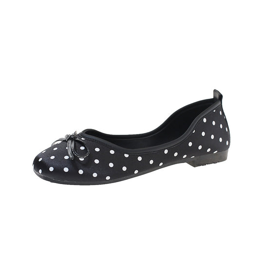 Damen Elegante Ballerinas mit verspieltem Punktedesign und komfortablem Innenfutter EB