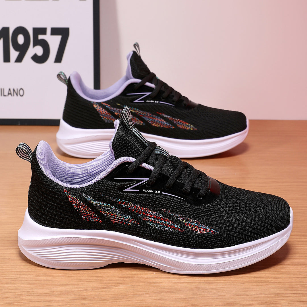 Damen Leichte Sport-Sneaker mit atmungsaktivem Mesh-Obermaterial EB