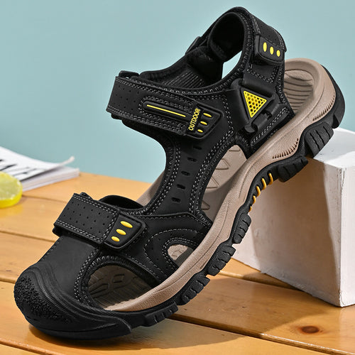 Herren Atmungsaktive Outdoor-Sandalen mit verstellbarem Klettverschluss EB