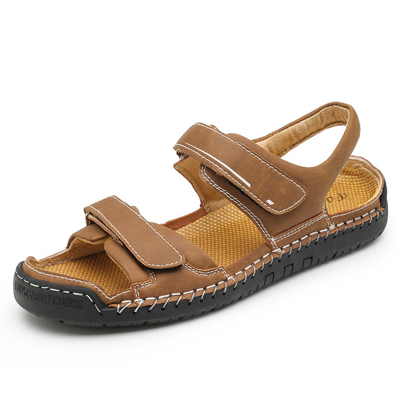 Herren Atmungsaktive Veloursleder-Sandalen mit verstellbarem Riemen EB
