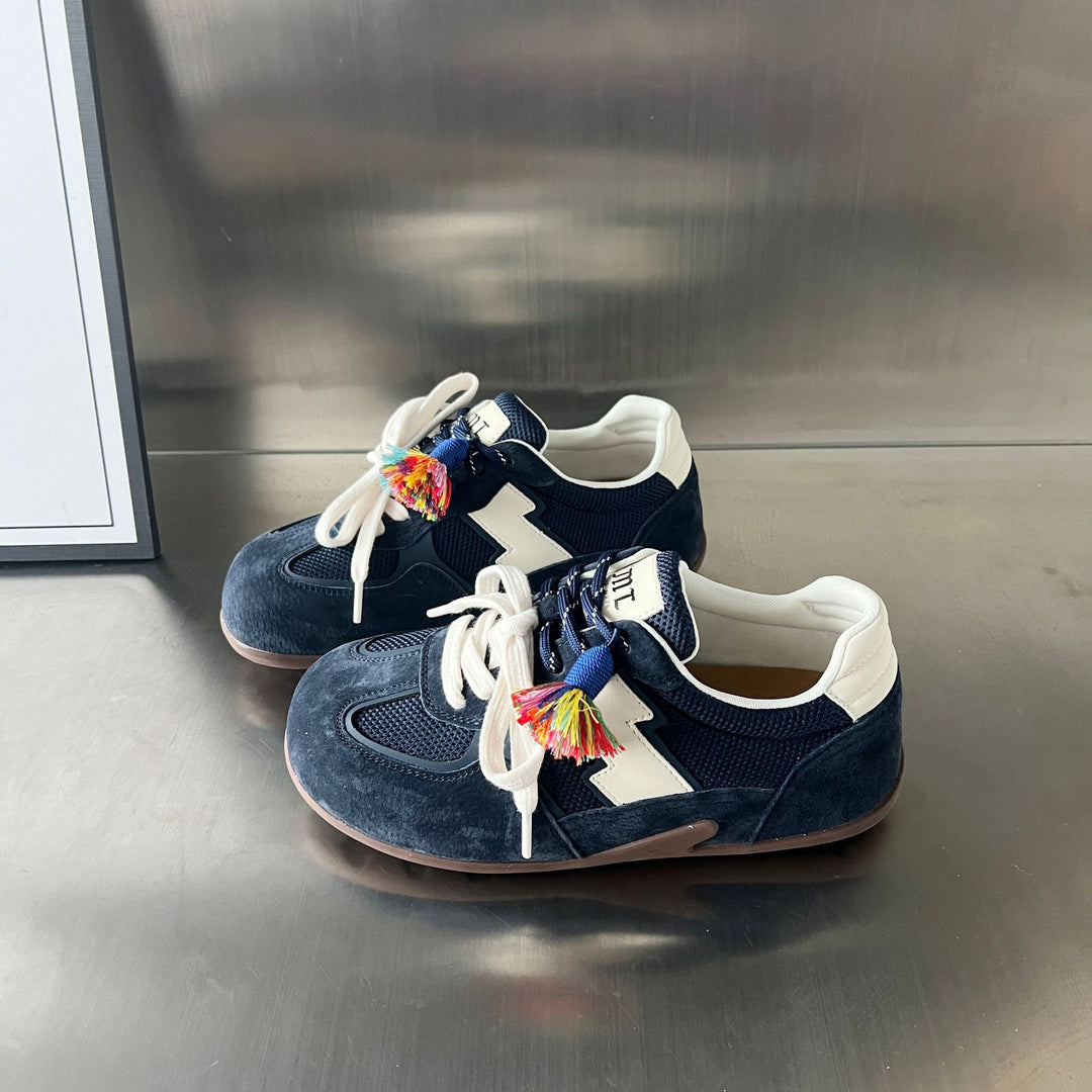 Damen Sportliche Freizeitsneakers mit farbigen Akzenten und atmungsaktiven Einsätzen EB