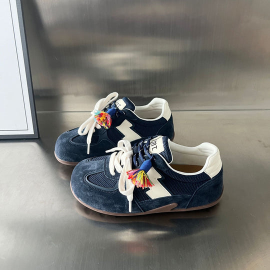 Damen Sportliche Freizeitsneakers mit farbigen Akzenten und atmungsaktiven Einsätzen EB