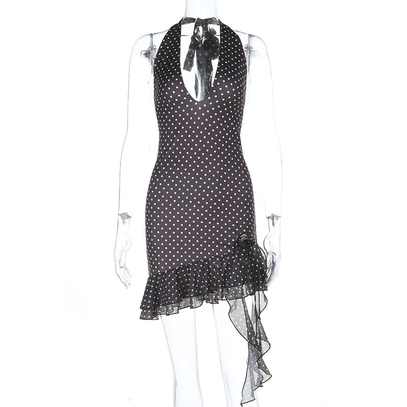 Damen Polka Dot Cocktailkleid EB
