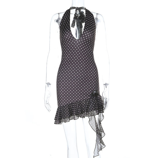 Damen Polka Dot Cocktailkleid EB