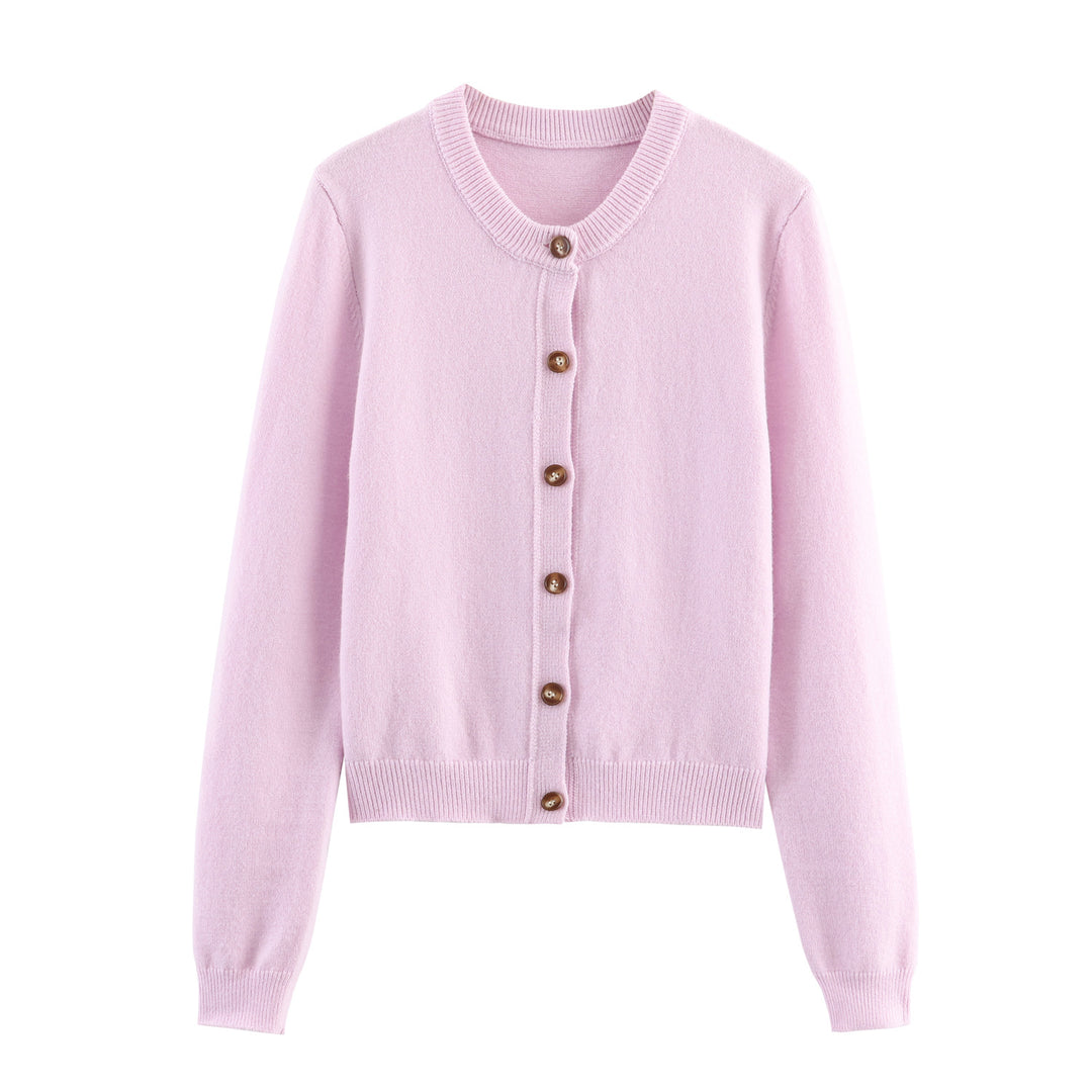 Damen Strickjacke mit Knopfverschluss und feiner Webstruktur EB