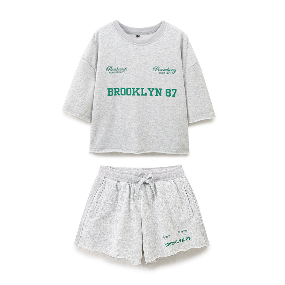 Damen lässige Freizeit-Shorts mit elastischem Bund und praktischen Taschen EB