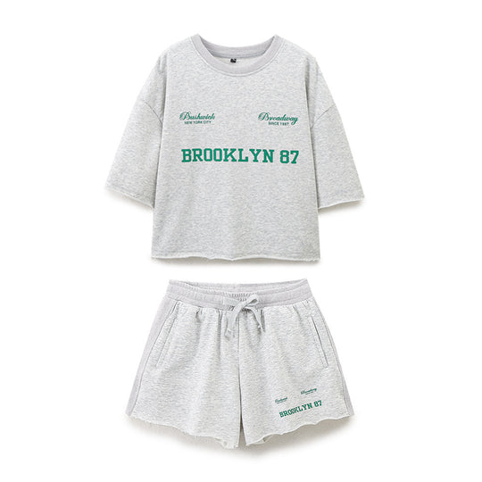 Damen lässige Freizeit-Shorts mit elastischem Bund und praktischen Taschen EB