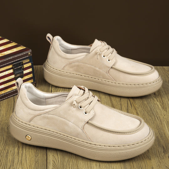 Damen Modische Schnürschuhe mit dicker Sohle EB