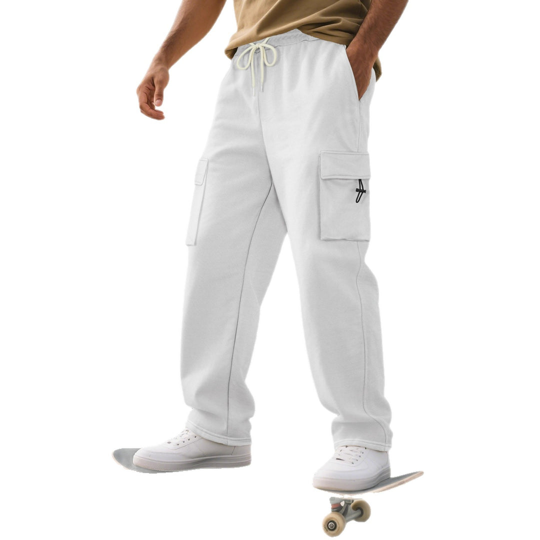 Herren Relaxed-Fit Cargo-Jogginghose mit elastischem Bund, Klapptasche & Tunnelzug EB