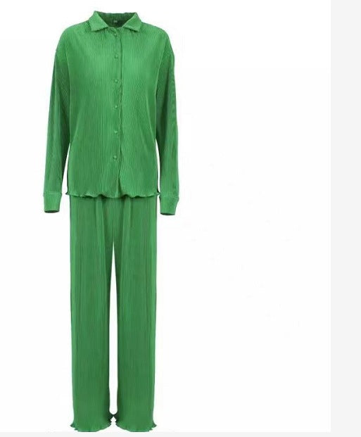 Damen elegantes Lounge-Set aus softem Plissee EB