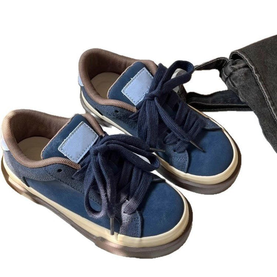 Damen Bequeme Sneaker mit weichem Leder und gepolsterter Innensohle EB