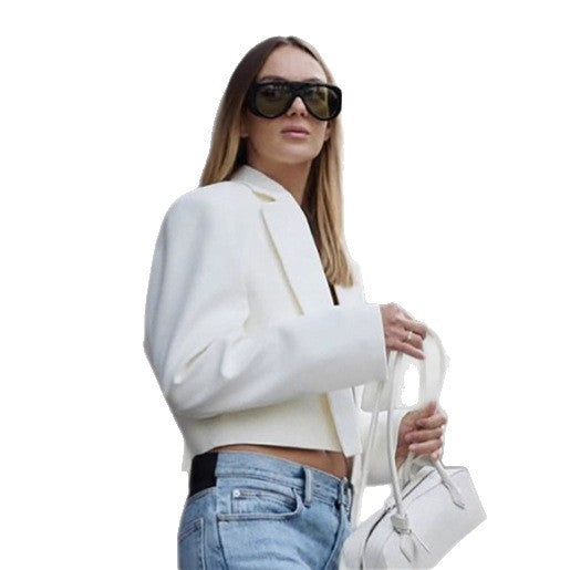 Damen Cropped Blazer mit scharfen Schultern und eleganter Silhouette EB