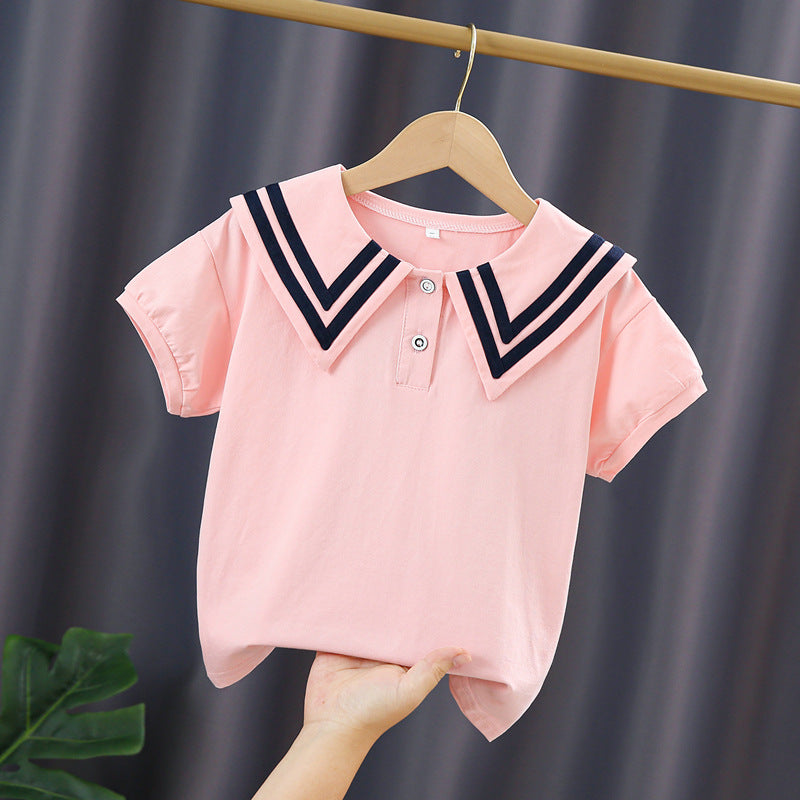 Mädchen Matrosenbluse mit eleganten Streifendetails EB