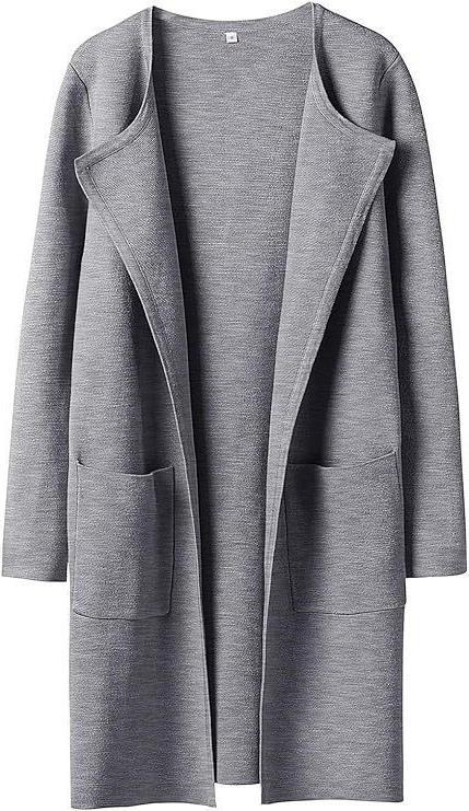 Damen Offener Strickmantel mit Taschen EB