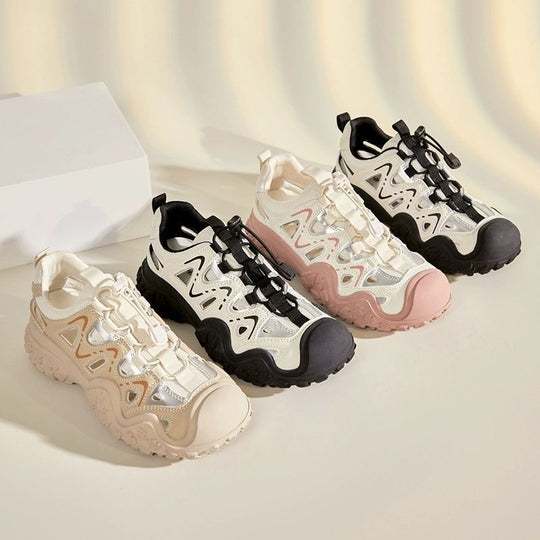 Damen Sportliche Sneakers mit atmungsaktiver Mesh-Oberfläche und rutschfester Sohle EB