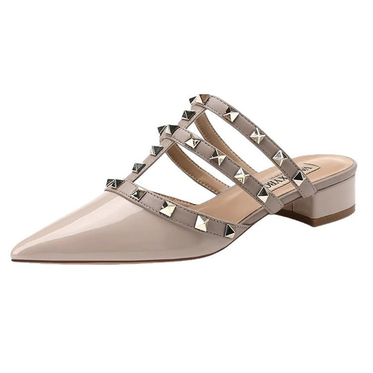 Damen Mules mit eleganten Riemchen und funkelnden Akzenten EB