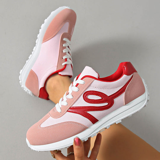 Damen Sportliche Freizeitsneaker mit atmungsaktiver Oberflächenstruktur und dämpfender Sohle EB