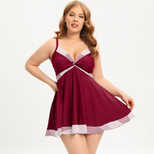 Damen lässiges Schwimmdress mit elegantem Knotendesign EB