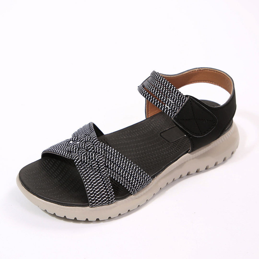 Damen Freizeitsandalen mit geflochtenem Riemen und rutschfester Sohle EB