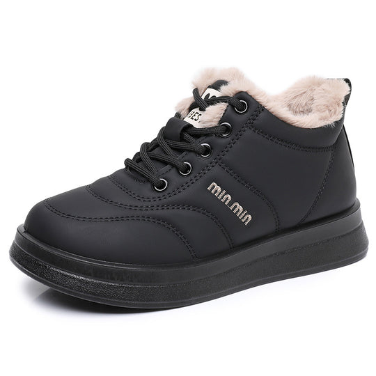 Damen Sportliche Winter Sneakers mit warmem Futter und robuster Sohle EB