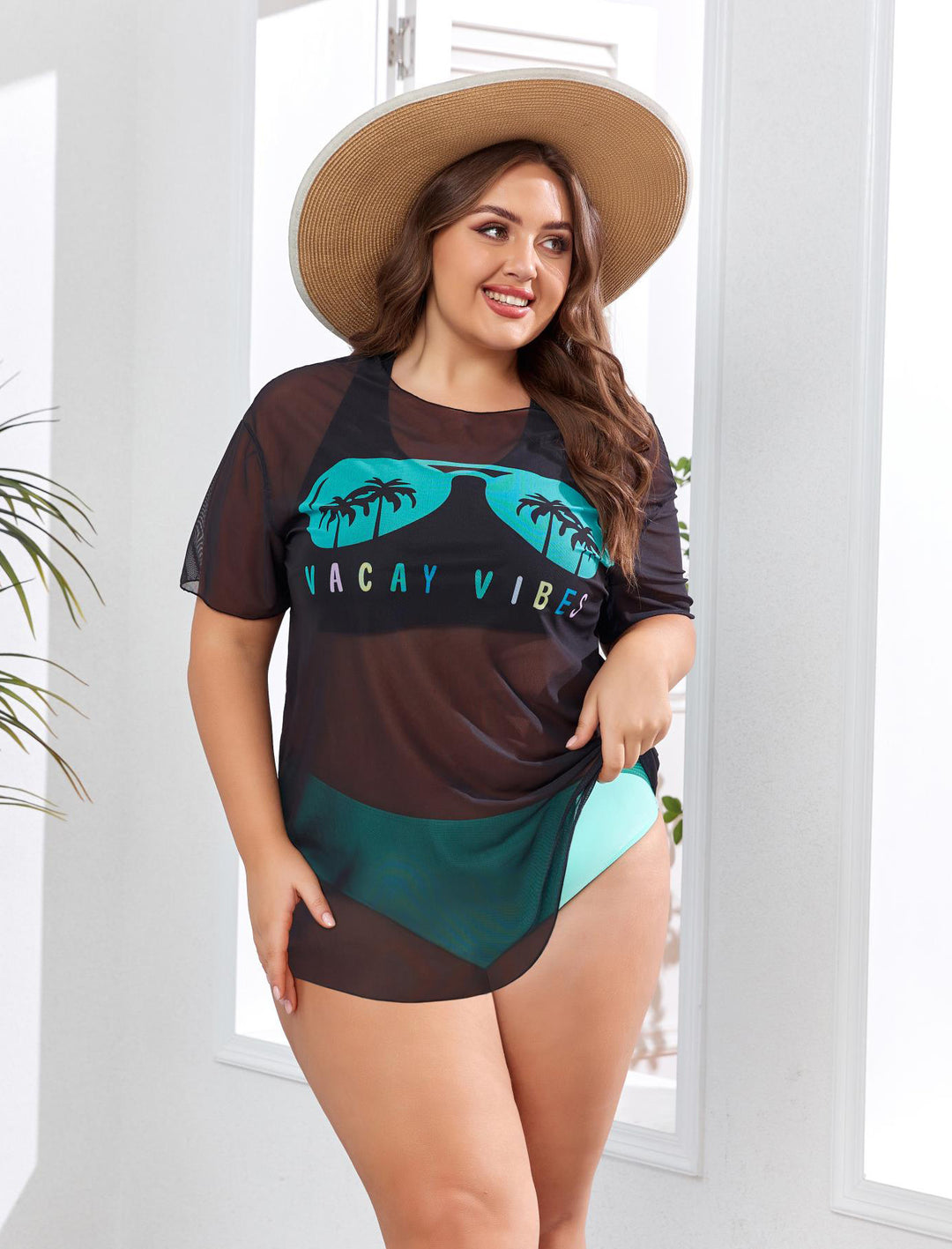 Damen Freizeit-Bikini-Set mit Netzoberteil EB
