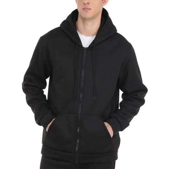 Unisex Zip-Hoodie mit verdecktem Reißverschluss, minimalistischer Silhouette und angerautem Innenfutter EB