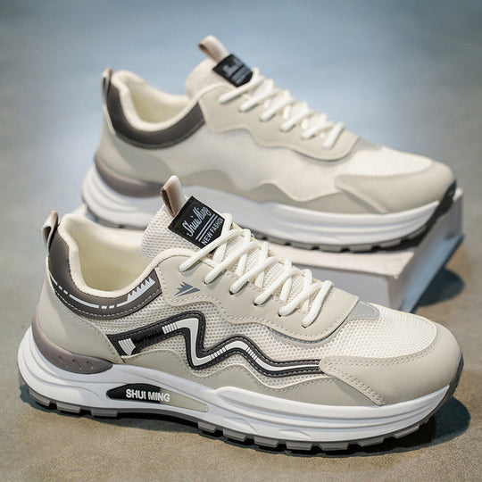 Damen Trendige Sneaker mit atmungsaktivem Mesh-Obermaterial und stoßdämpfender Sohle EB