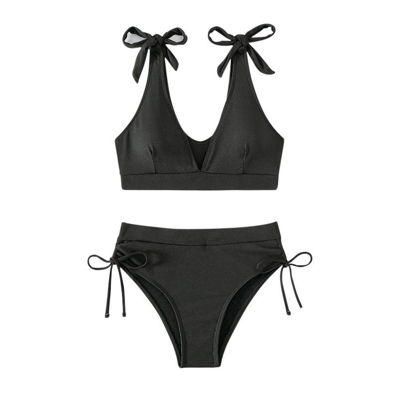 Damen Hochtaillierter Bikini mit verstellbaren Trägern EB