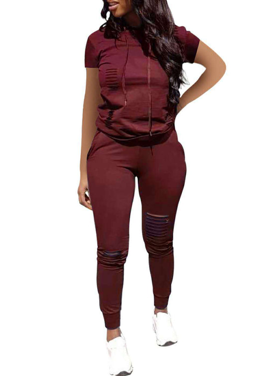 Damen Jogginganzug mit stylischen Zipper-Details und sportlicher Passform EB