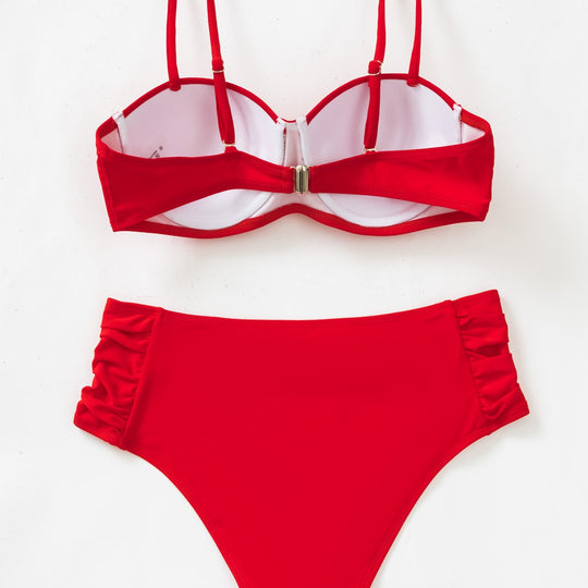 Damen Push-Up-Bikini mit Rüschendetails EB
