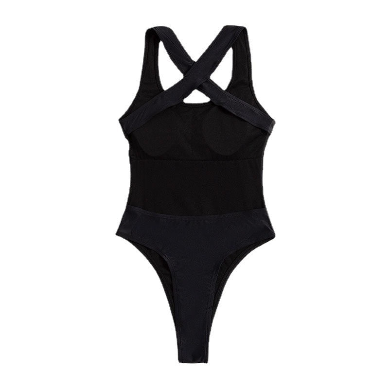 Damen Hochgeschnittener Badeanzug mit sportlichem Schnitt EB