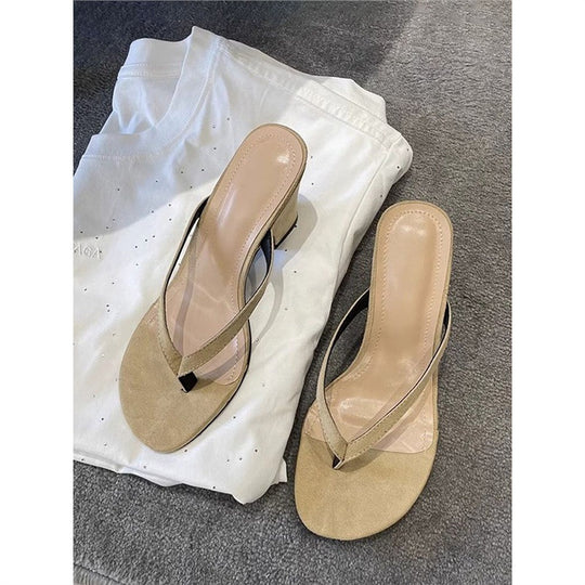 Damen elegante Zehentrenner Sandalen mit schickem Riemendesign EB