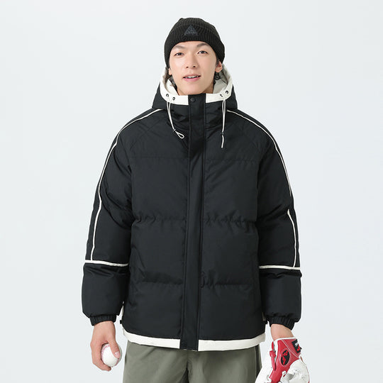 Herren modische Kapuzenjacke mit hochwertiger Füllung und funktionalen Taschen EB