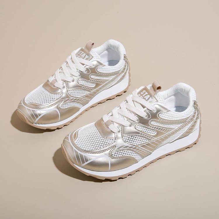 Damen Sportlich-elegante Mesh-Sneaker mit atmungsaktiver Sohle EB