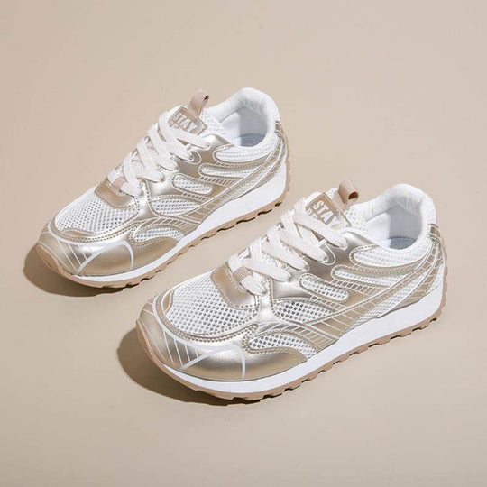 Damen Sportlich-elegante Mesh-Sneaker mit atmungsaktiver Sohle EB