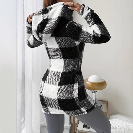 Damen Leopardenmuster Plüschjacke EB