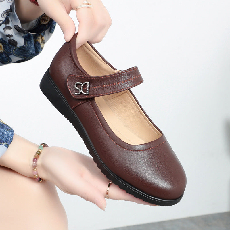 Damen elegante Mary Jane Schuhe mit modischem Riemen und bequemem Blockabsatz EB