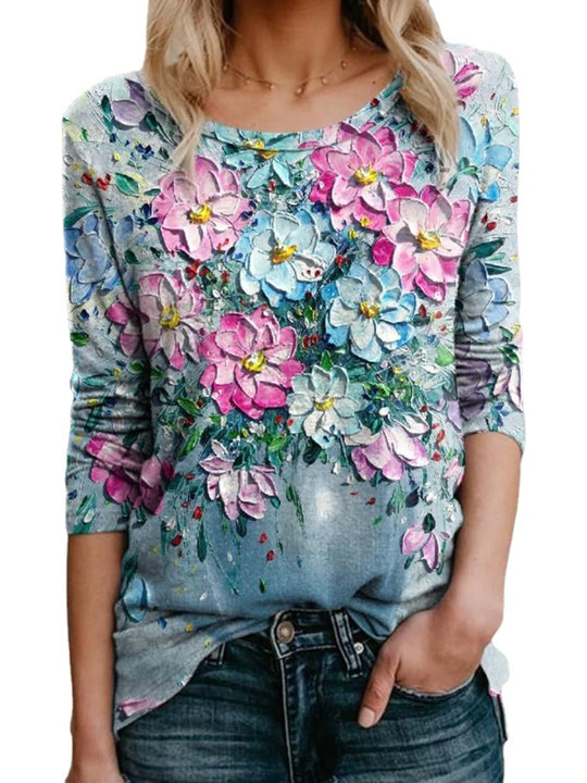 Damen Colorblock-Sweatshirt mit diagonaler Panel-Optik und Streifenbesatz EB