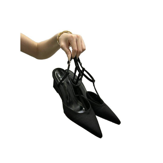 Damen schicke Slingback Pumps mit modischem Keilabsatz EB