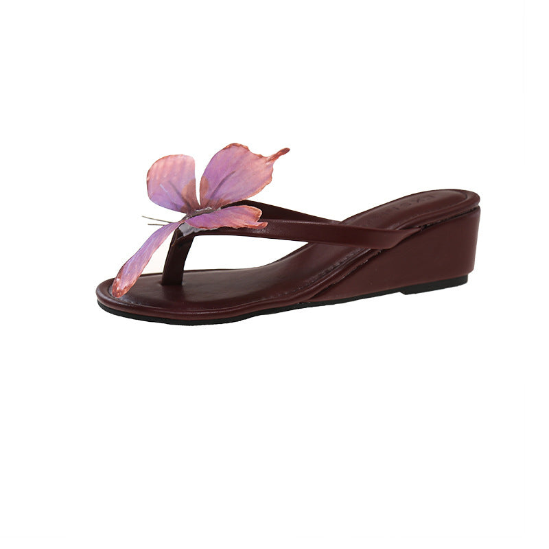 Damen elegante Mules mit floralem Design und komfortablem Absatz EB