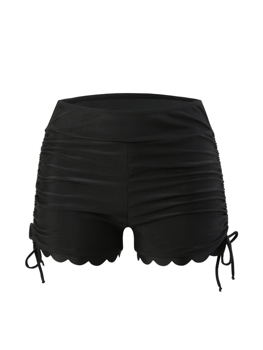 Damen Badeshorts mit verstellbarem Raffungsdesign EB