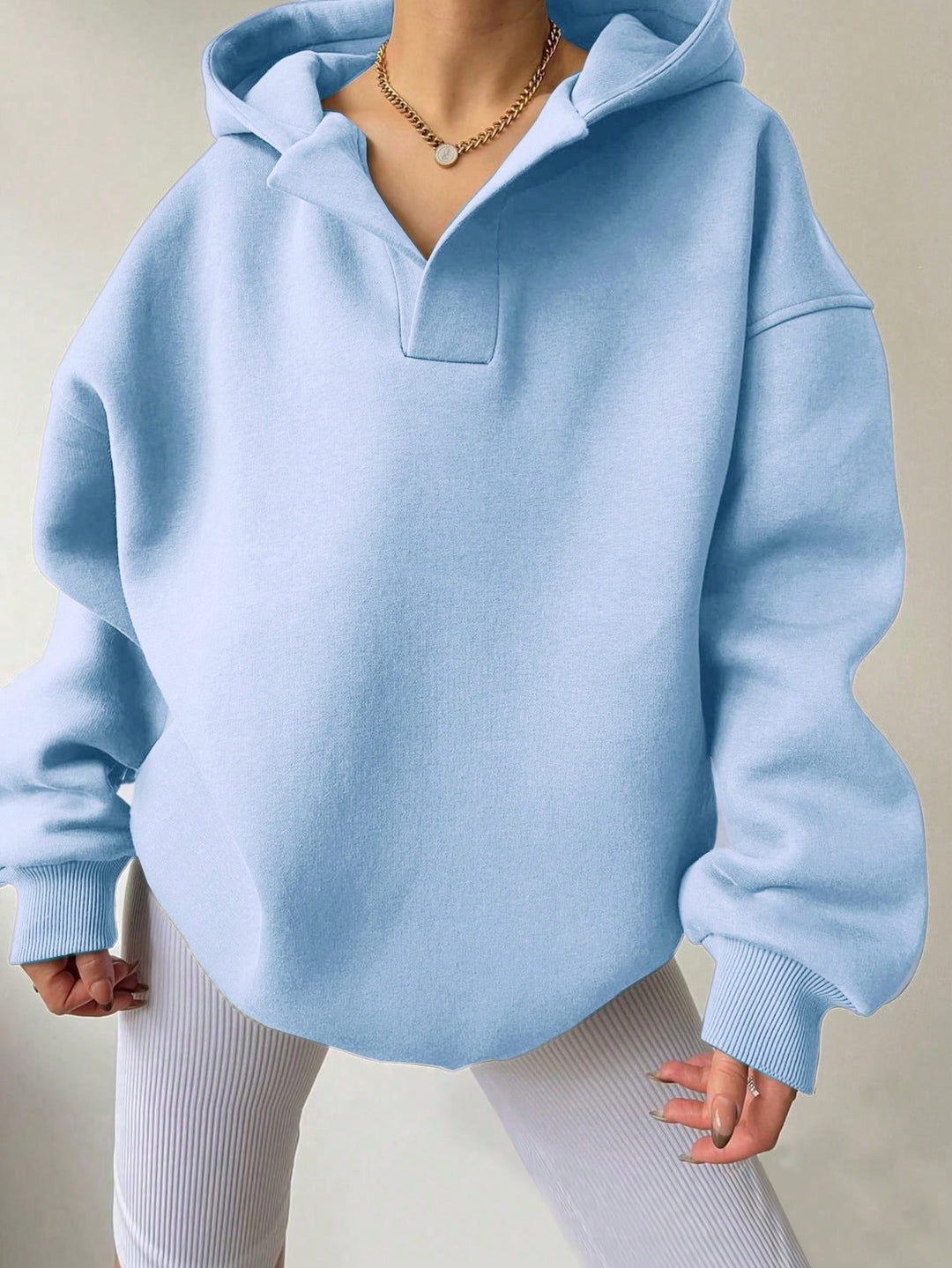 Damen Oversized Kapuzenpullover mit modischem Schnitt und legerem Look EB