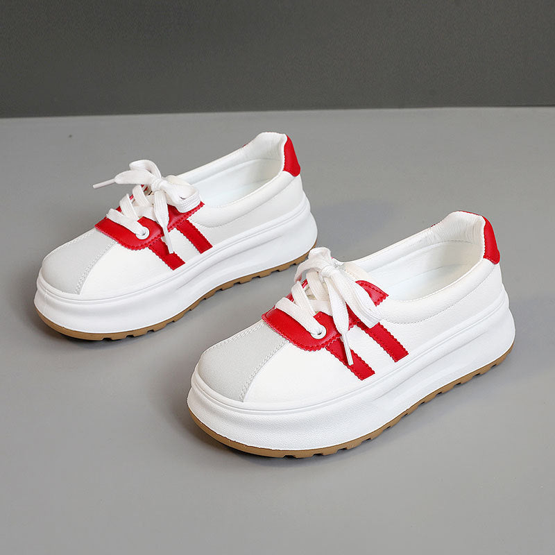 Damen modische Plateauschuhe mit metallic Details und rutschfester Sohle EB