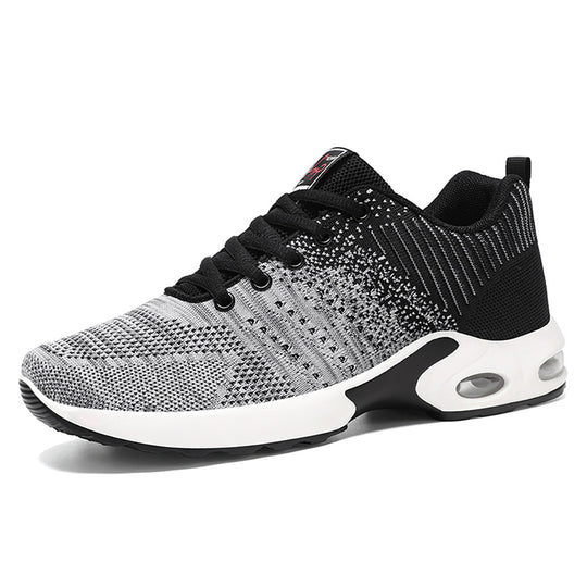 Herren nan leichter Strick-Running-Sneaker mit gepolsterter Fersenstütze und sichtbarer Luftkissen-Zwischensohle EB